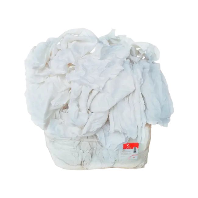 Фото товара Ветошь Laut, фланель белая 10 кг вид спереди