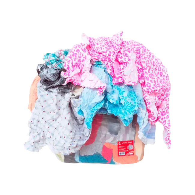 Фото товара Ветошь Laut, фланель цветная 10 кг вид спереди