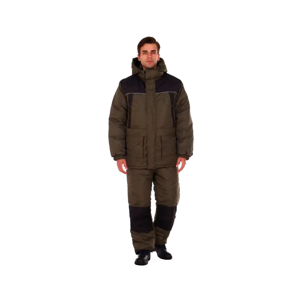 Костюм рабочий Урал-Комфорт утепленный, куртка+полукомбинезон, хаки
