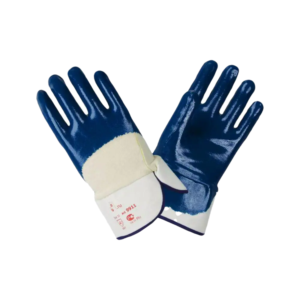 Перчатки с нитриловым частичным покрытием, манжет - крага, арт. 9911 