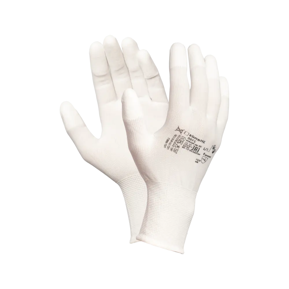 Перчатки нейлоновые с частичным полиуретановым покрытием, арт.1420