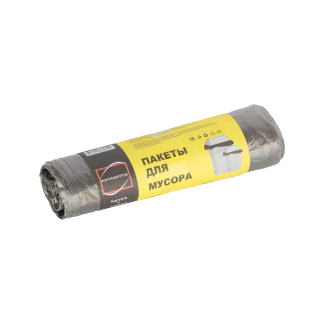 Фото товара Мешки для мусора ПНД 50 х 60 см/ 30 л 8 мкм  20 шт, Континент вид спереди