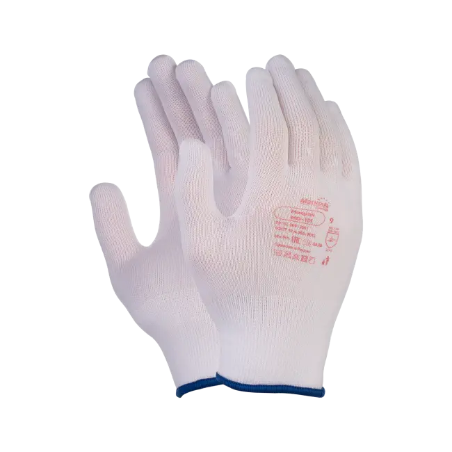 Фото товара Перчатки нейлоновые Manipula Микрон MG-101 (TNY-24), арт.1405 белые вид спереди