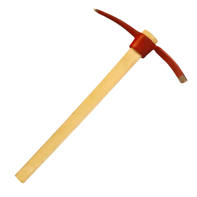 Фото товара Киркомотыга с деревянной ручкой вид спереди