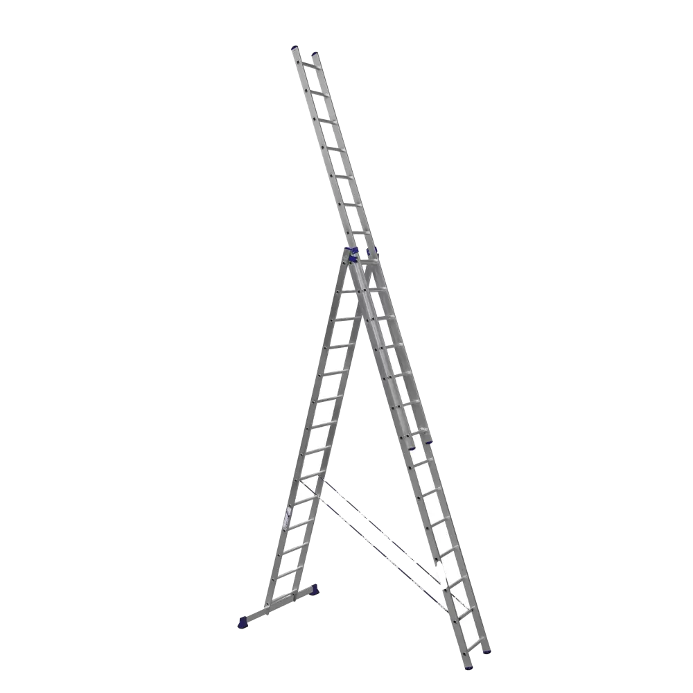 Лестница трехсекционная алюминиевая 03 х 14 Алюмет 5314
