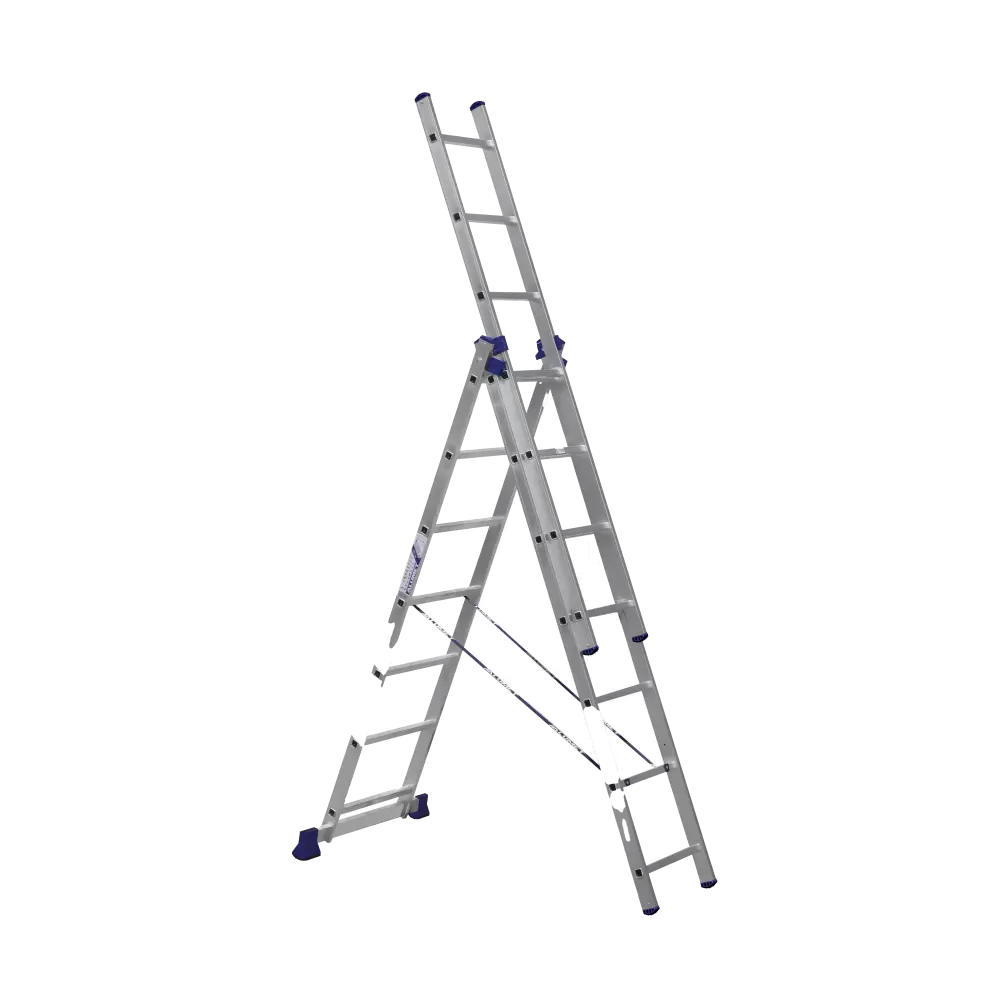 Лестница трехсекционная алюминиевая 03 х 07 Алюмет 5307