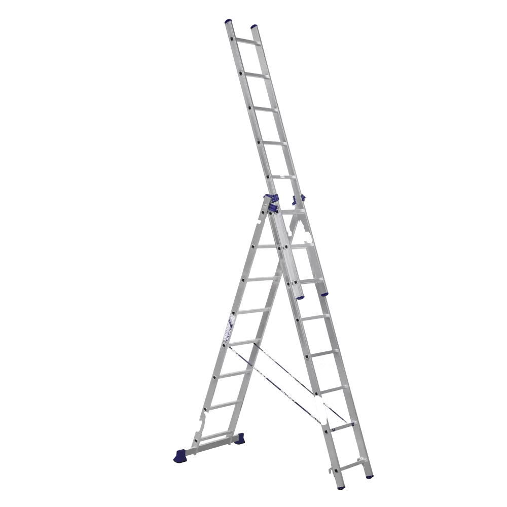 Лестница трехсекционная алюминиевая 03 х 08 Алюмет 5308