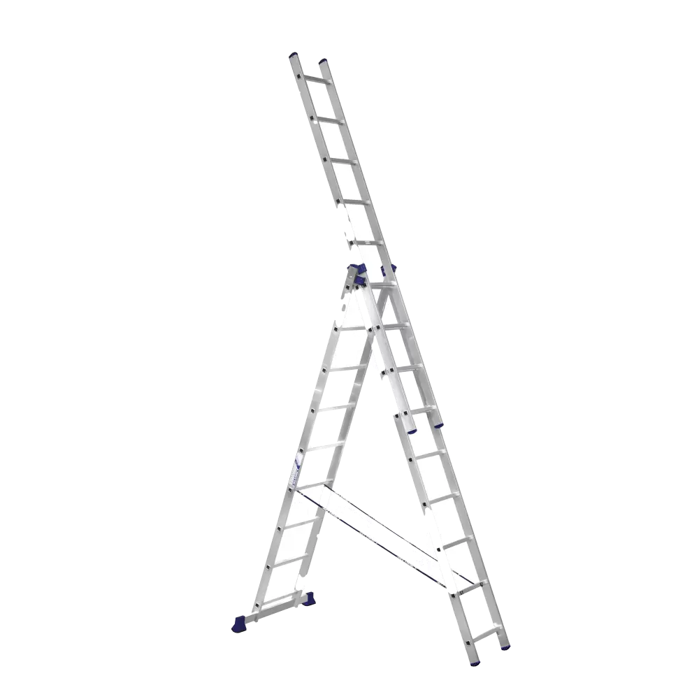 Лестница трехсекционная алюминиевая 03 х 09 Алюмет 5309