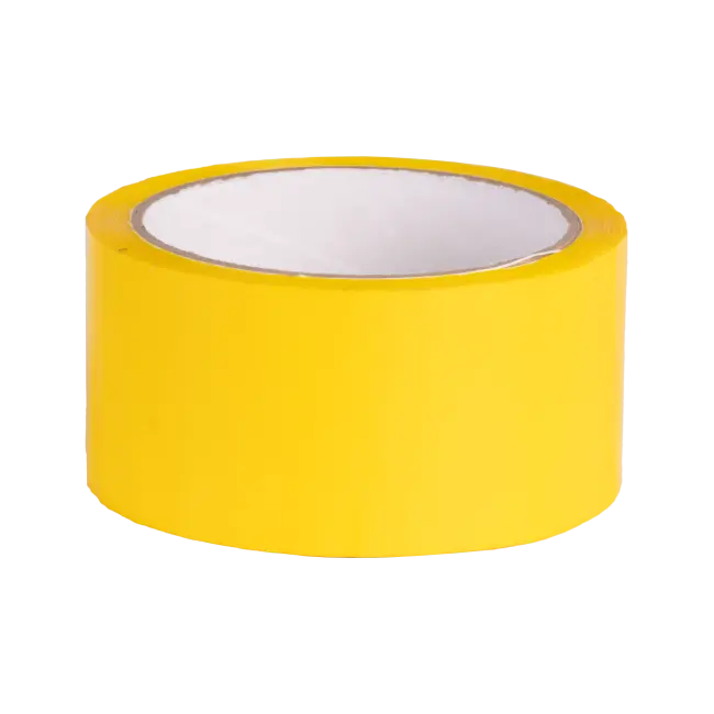 Фото товара Клейкая лента полипропиленовая 48мм х 50м / 45мкм желтая  вид спереди