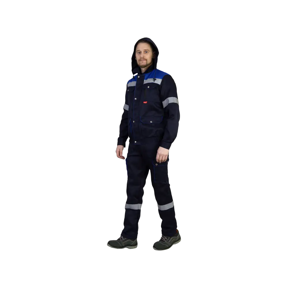 Костюм рабочий Титан, куртка+полукомбинезон, синий+василек