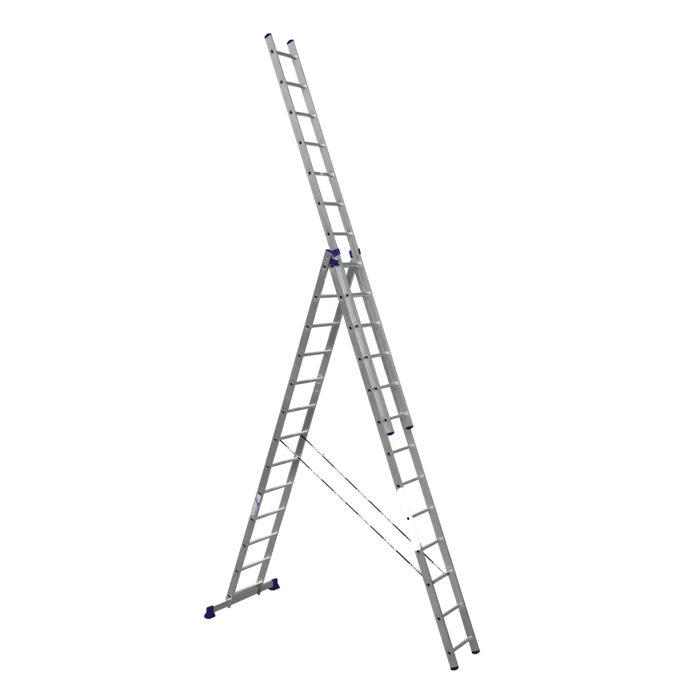 Лестница трехсекционная алюминиевая 03 х 13 Алюмет 5313