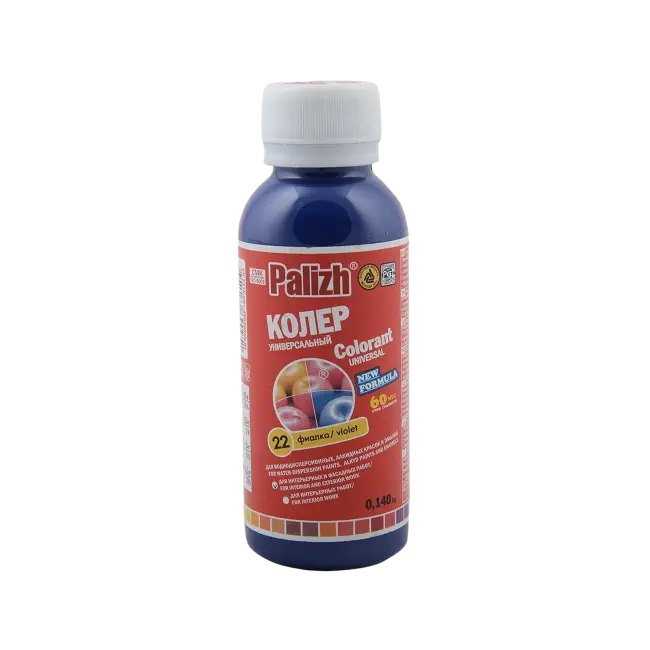 Фото товара Паста колеровочная универсальная Palizh Standart 0.1 л фиалка вид спереди