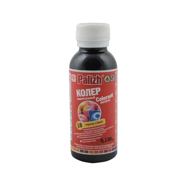 Фото товара Паста колеровочная универсальная Palizh Standart 0.1 л черный вид спереди