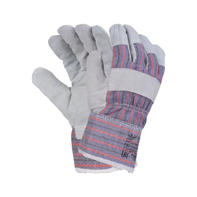 Фото товара Перчатки спилковые комбинированные утеплённые Ангара, арт. 0115 вид спереди
