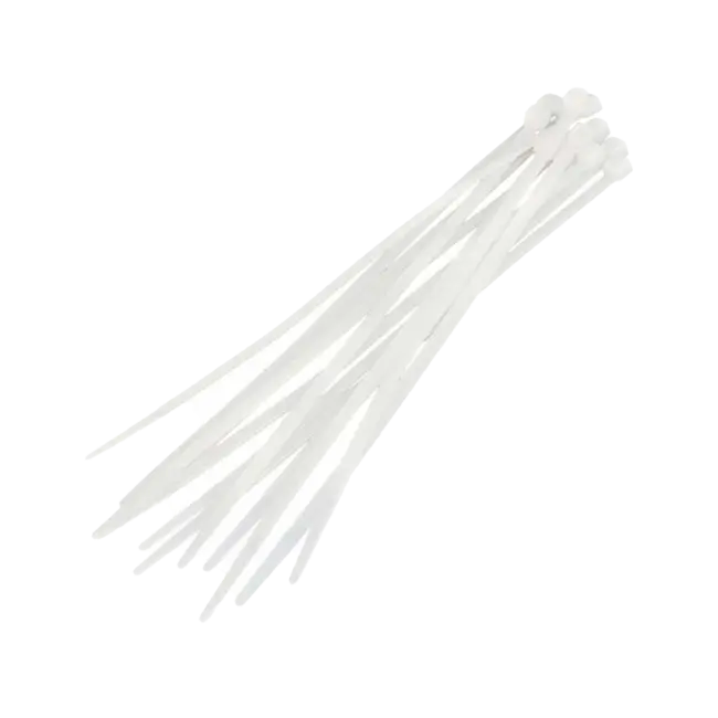 Фото товара Стяжка белая нейлон 2,5 х 200 мм 100 шт/уп вид спереди