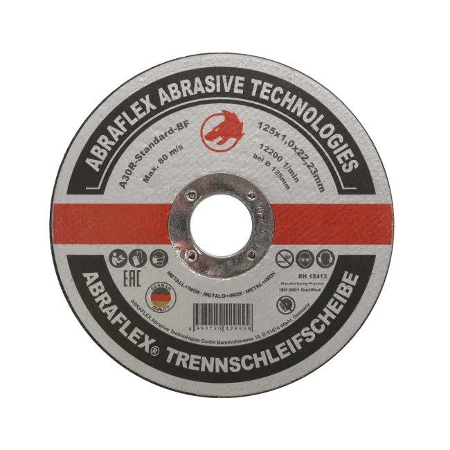 Фото товара Круг отрезной по металлу Abraflex 125 х 1,6 х 22 мм вид спереди