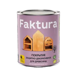 Фото товара Покрытие Faktura защитно-декоративное для древесины сосна 0,7 л вид спереди