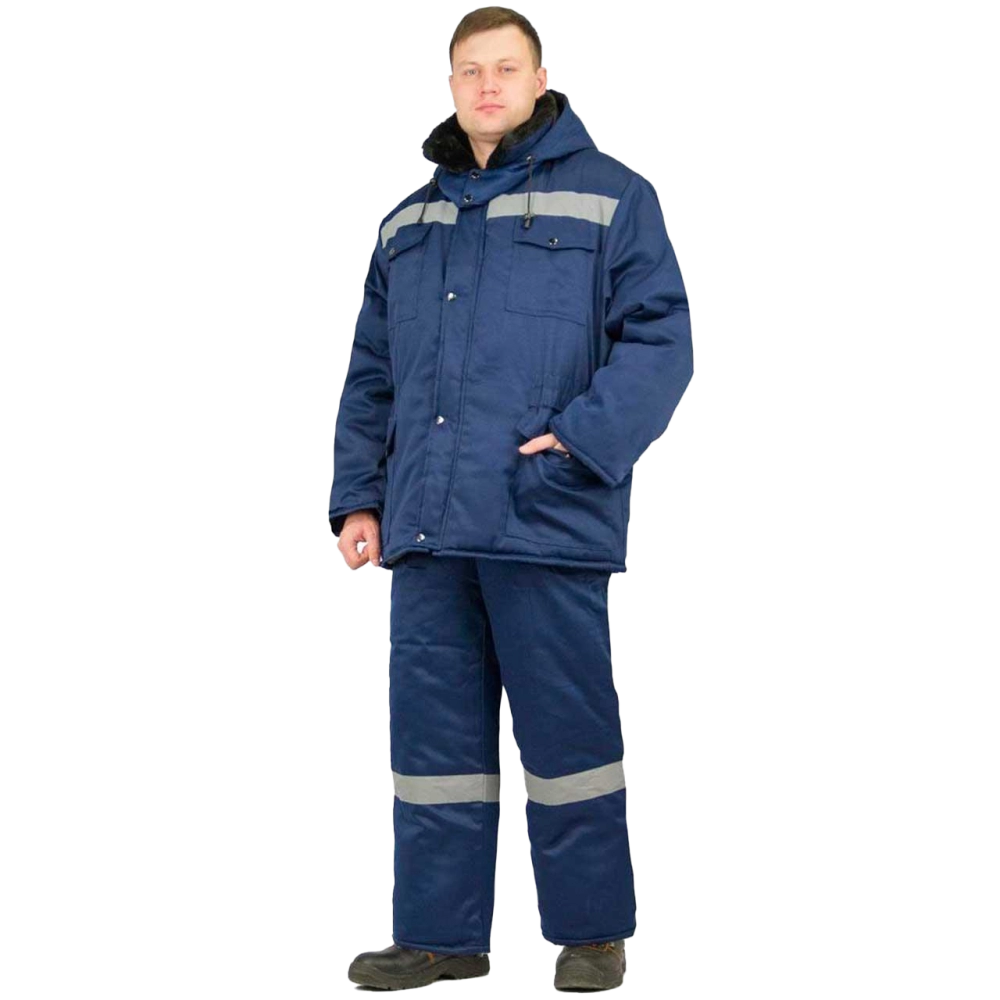Костюм рабочий Мастер утеплённый с логотипом, куртка+полукомбинезон (уценка)