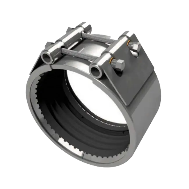 Фото товара Муфта соединительная фиксированного типа с анкерными кольцами МФл1 100,4-102,8 мм НСК 11025 вид спереди