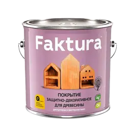Фото товара Покрытие Faktura защитно-декоративное для древесины беленый дуб 2,5 л вид спереди